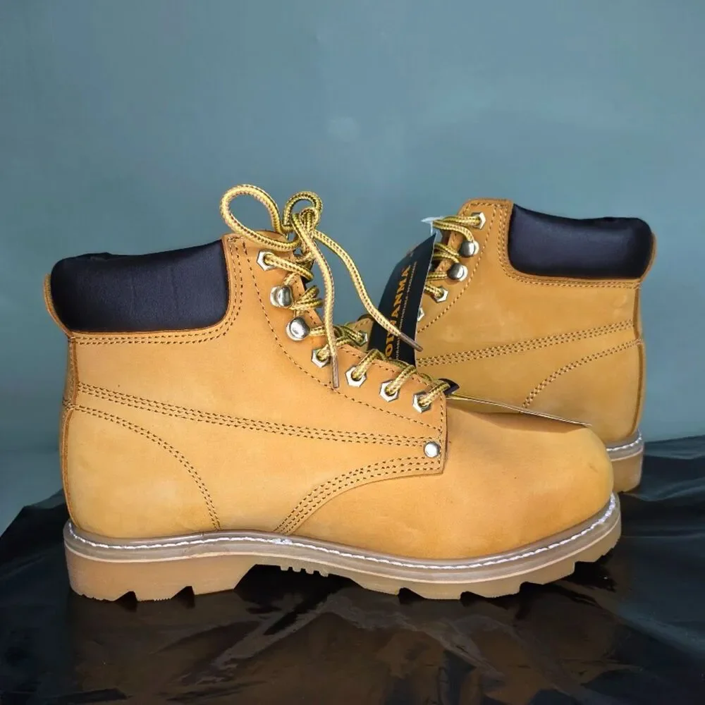BOIWANMA Steel Toe Work Boot Men's Size: 8.5 M